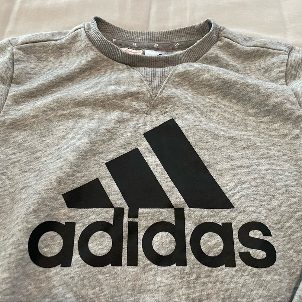 Adidas Gray Kids Sweatshirt Size S - Picture 2 of 4
